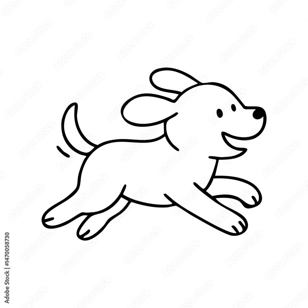 Fototapeta premium Dog Activity at home running