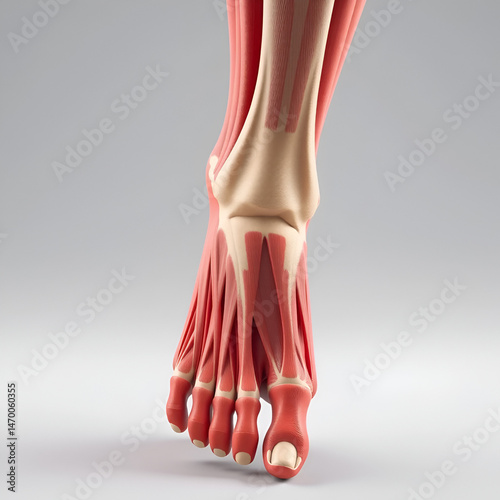 Soleus Muscle Anatomy For Medical Concept 3D Illustration photo