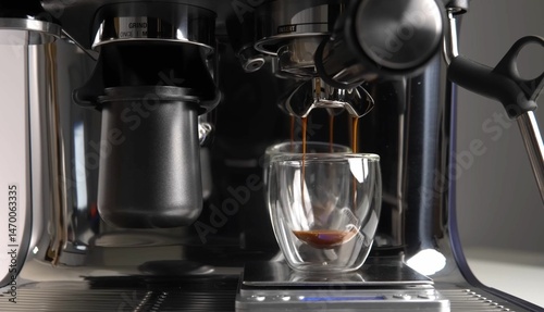 coffee machine making coffee
