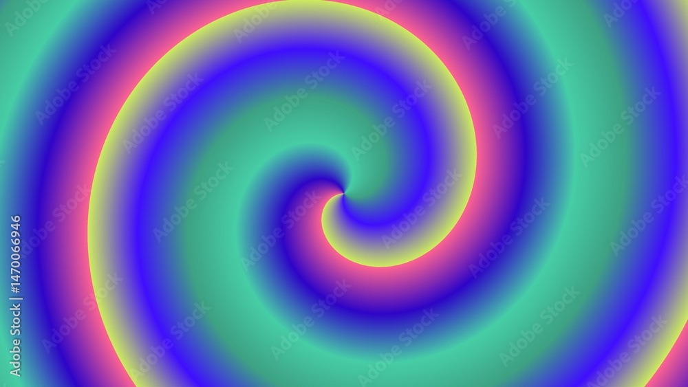 A hypnotic spiral of vibrant pastel hues A hypnotic spiral of vibrant pastel hues