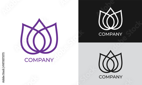 Flower Logo for Eco-Friendly Branding and Artistic Design Projects
