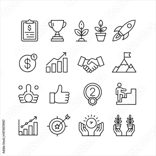 This vector set provides a diverse collection of business, design, medical, travel, food, and sport icons, perfect as pictograms or doodle illustrations.