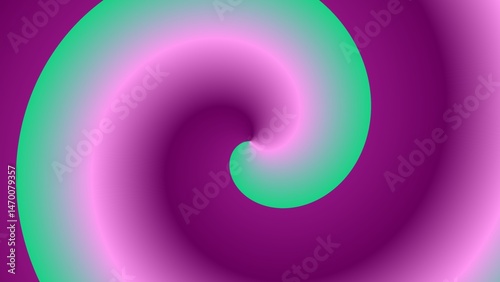 Wallpaper Mural A mesmerizing spiral of vibrant pink and mint green gradients, creating a hypnotic effect Torontodigital.ca