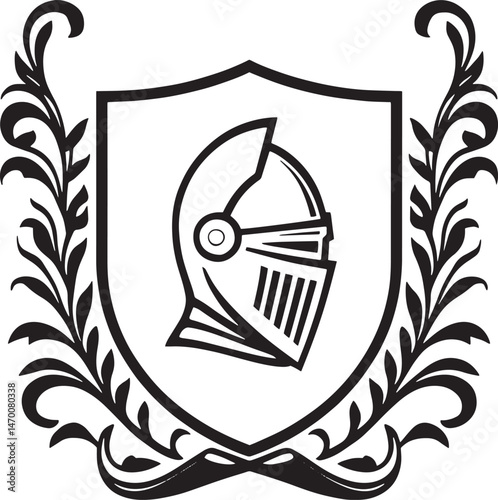 Knightly emblem of chivalry and heritage