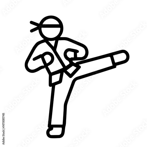 karate icon on white background vector
Vector icon sport and health