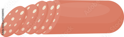 Processed Meat Cuts Graphic Illustration