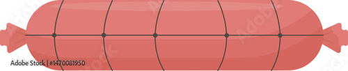 Processed Meat Cuts Graphic Illustration