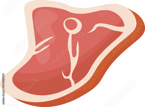Processed Meat Cuts Graphic Illustration