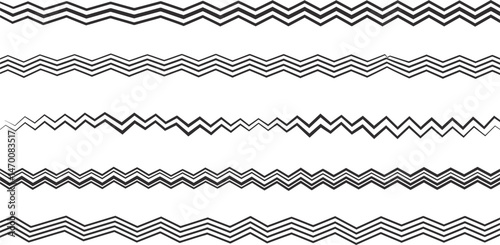 Extensive Collection of Wavy and Zigzag Line Patterns for Vector Borders and Design Elements