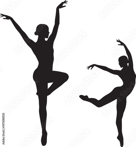 Diverse Dancing Positions vector