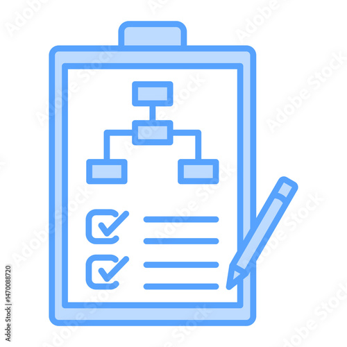 Planning icon blue