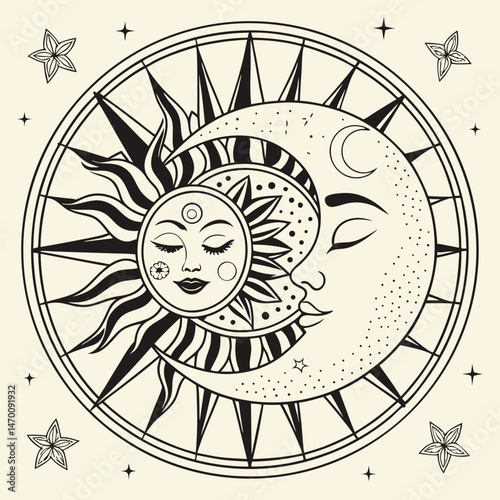 vector illustration of a sun