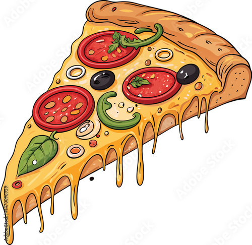 pizza vector art design 