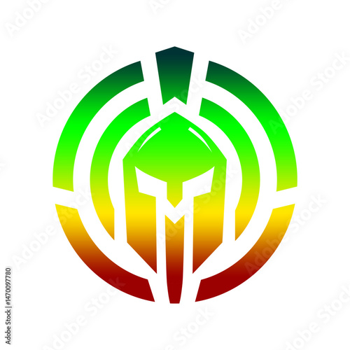 helmet logo design vector