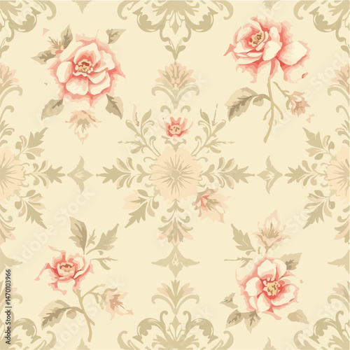 Wallpaper Mural seamless floral background Torontodigital.ca
