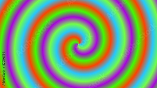 Vibrant multicolored spiral, hypnotic and psychedelic (1)