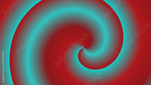 Abstract swirling pattern of red and teal gradients