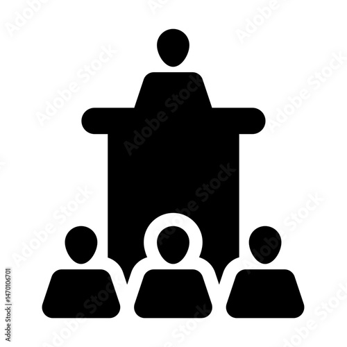 Conference Glyph Icon