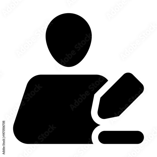 Edit People Glyph Icon