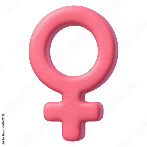 Cute colorful gender symbol sticker png transparent 3d illustration
