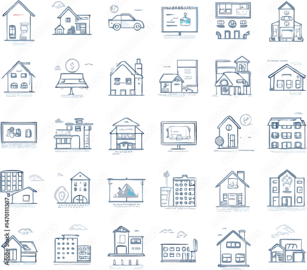 Modern House Icons Set – Vector Home Icons for Web, Apps & Design Projects Modern House Icons Set – Vector Home Icons for Web, Apps & Design Projects