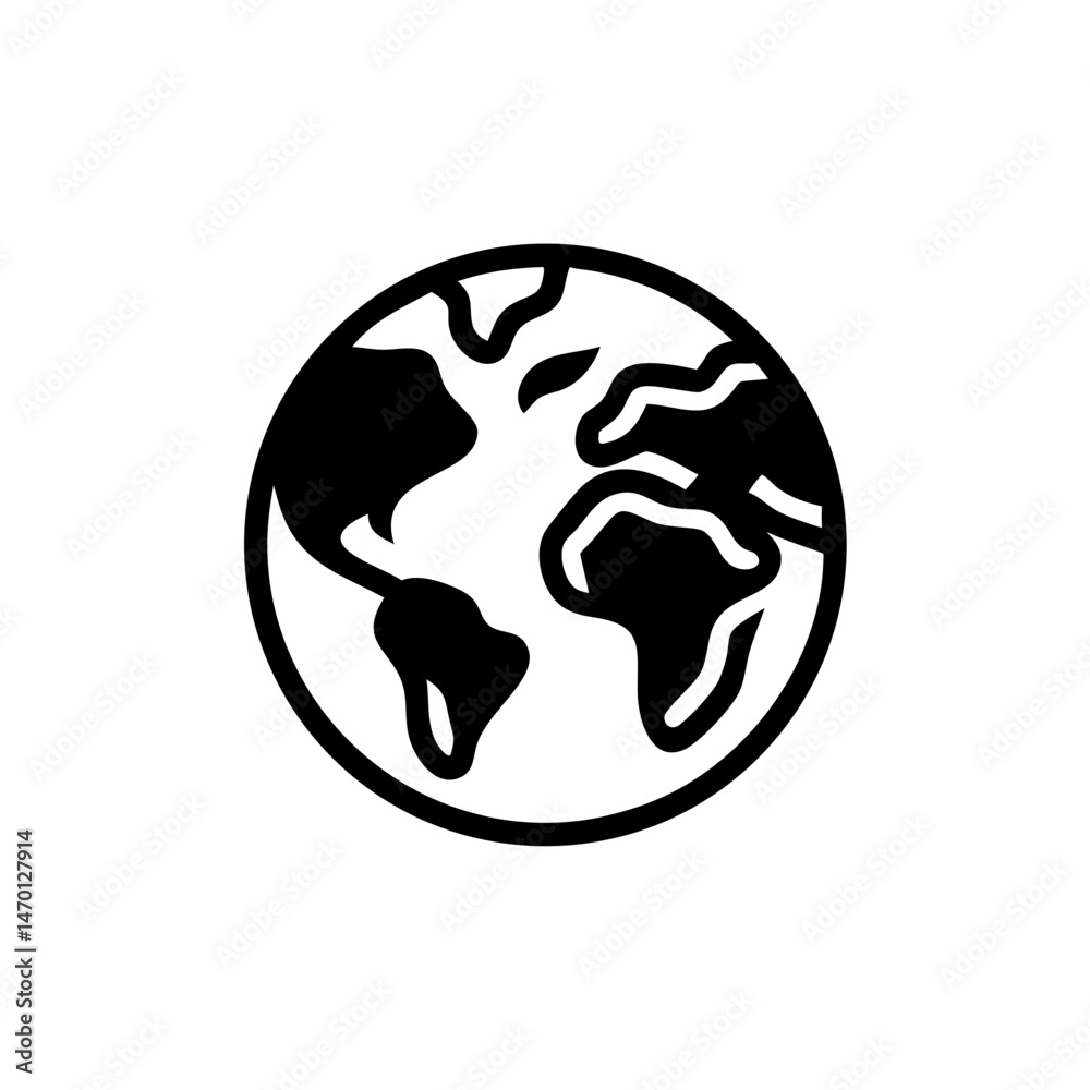 Obraz premium world ecology icin, Earth Globe Icon Illustrating Ecology Theme 