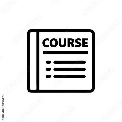 Course catalog icon outlining educational programs  