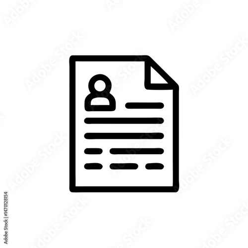 Curriculum icon Vitae Document Design  