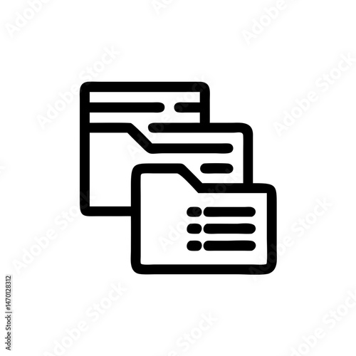File Organization Icons for Digital Storage  