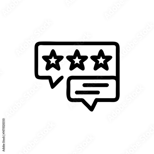 Feedback speech bubbles with stars rating  