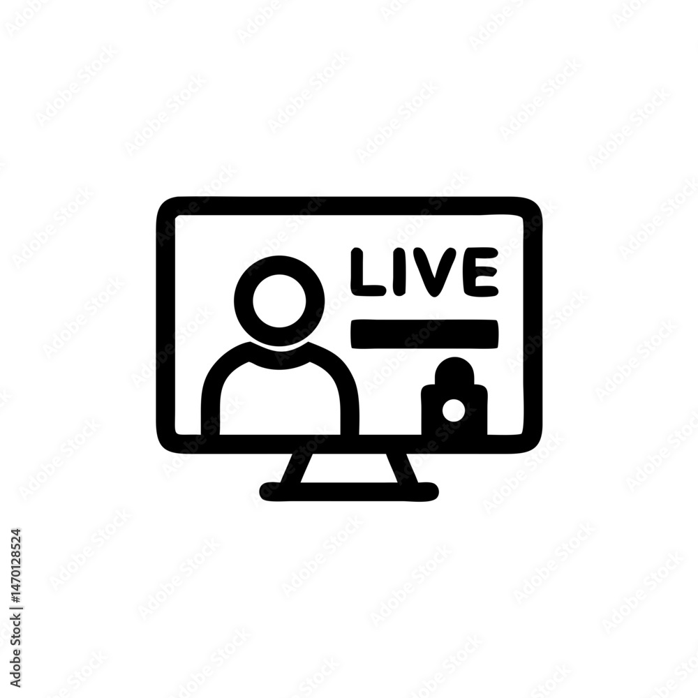 Live Streaming Session on Computer Screen Live Streaming Session on Computer Screen