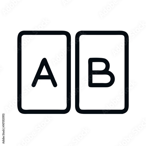 Alphabet Flashcards Icon Representing Language Learning and Early Childhood Education