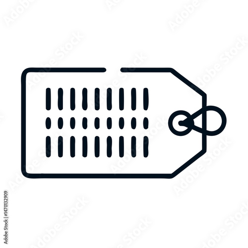 Barcode Label Icon Representing Product Identification and Retail Tracking System