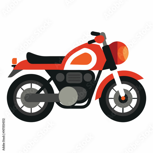 motor cycle vector image on white background