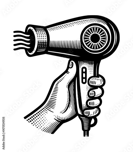hair dryer vector illustration
