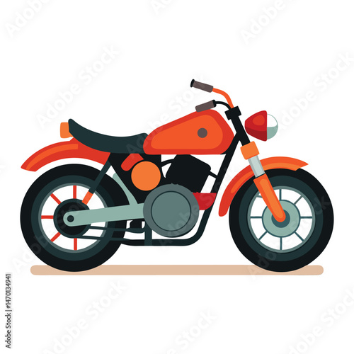 motor cycle vector image on white background