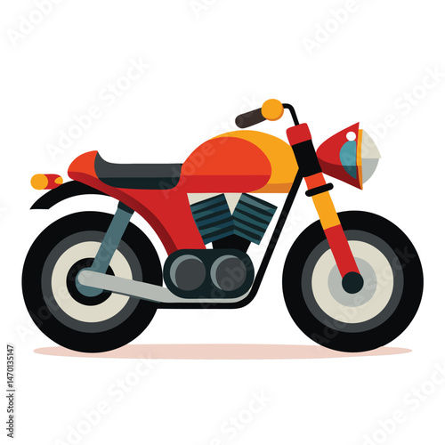 motor cycle vector image on white background