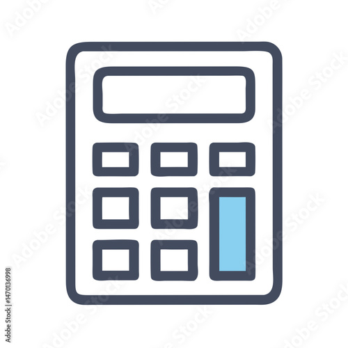 Calculator Icon Representing Finance and Mathematical Calculations
