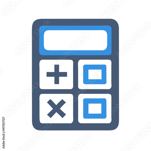 Calculator Icon Representing Finance and Mathematical Calculations
