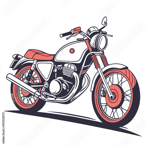 motor cycle vector image on white background