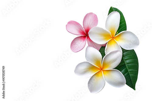 frangipani flower isolated on white