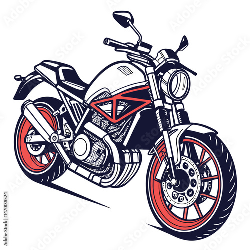 motor cycle vector image on white background