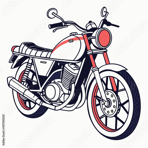 motor cycle vector image on white background