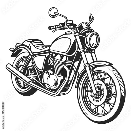 motor cycle vector image on white background