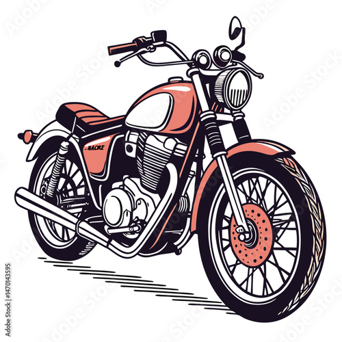motor cycle vector image on white background