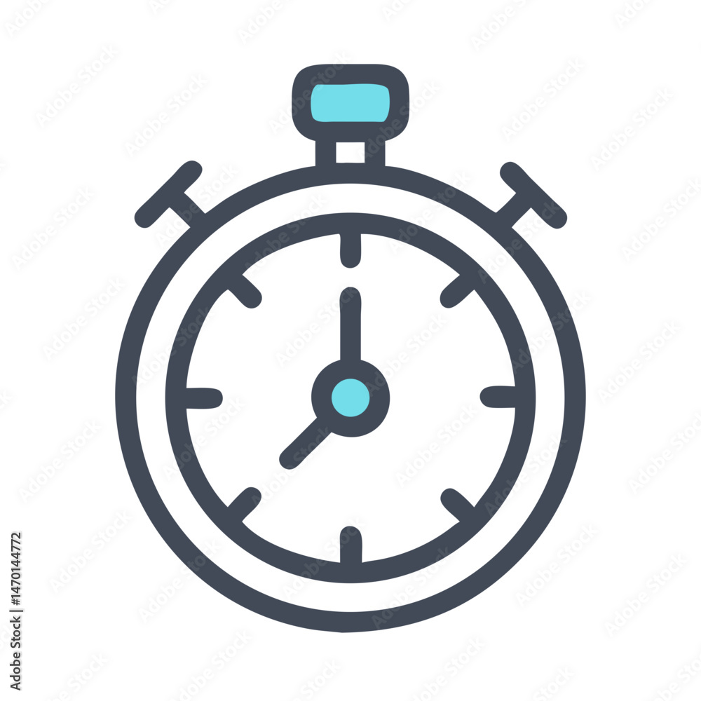 Clock with Stopwatch Icon Representing Time Management and Task Scheduling Clock with Stopwatch Icon Representing Time Management and Task Scheduling