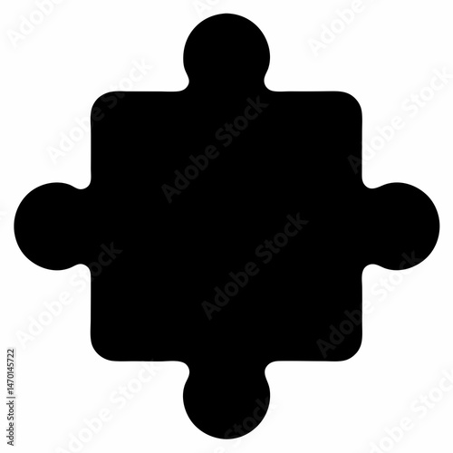 Puzzle Piece Icon Vector Illustration Connection Symbol for Collaboration and Problem Solving

