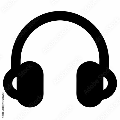 Headphones Icon Vector Illustration Modern Audio Listening Music Sound Equipment Graphic

