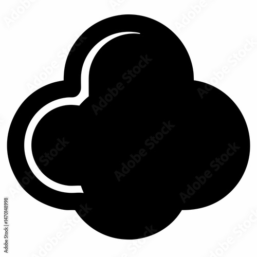 Cloud Icon for Weather, Cloud Storage, and Data Clouds