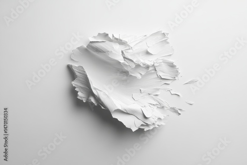 Abstract white textured form